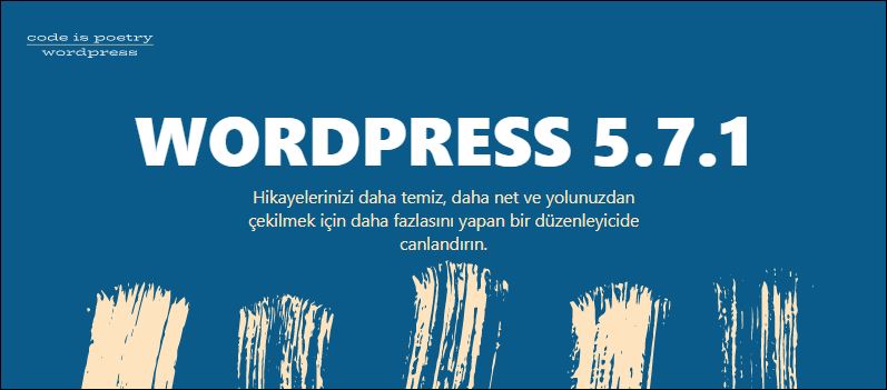 WordPress 5.7.1 güvenlik güncellemesi